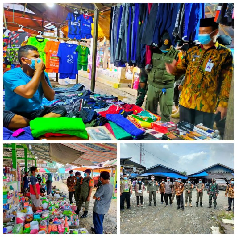 Sinergi Satgas Covid-19 Kabupaten dan Kecamatan Tegakkan Operasi Yustisi di Pasar Giri Mulya