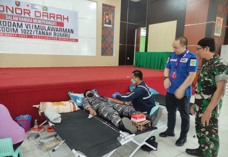 HUT Kodam VI/Mulawarman ke 64, Target Donor Darah 50 Kantong Terpenuhi