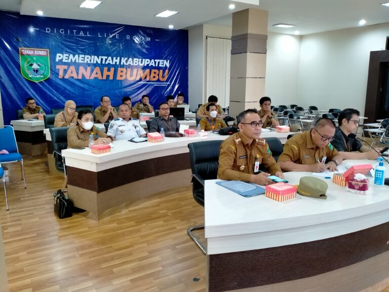 Pemkab Tanah Bumbu Ikuti Rakor Pengendalian Inflasi Secara Virtual 