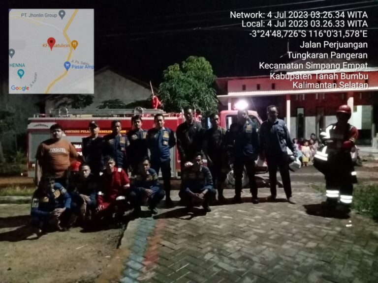 Rumah Warga di Simpang Empat Hangus Terbakar, Satpoldam Tanah Bumbu Langsung Bergerak