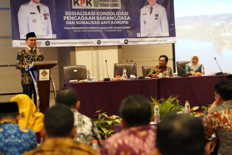 SKPD dan DPRD Tanah Bumbu Ikuti Sosialisasi Pengadaan Barang Jasa dan Anti Korupsi