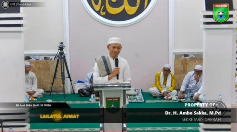 Hadiri Lailatul Jumat, Sekda Ambo Sakka : Titip Doa Semoga Bendungan Kusan Segera Terwujud