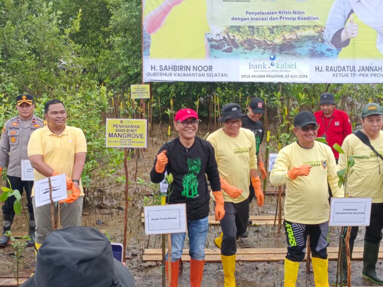 Peringati Puncak Hari Lingkungan Hidup Sedunia, Digelar Gerakan Tanam Mangrove di Desa Muara Pagatan