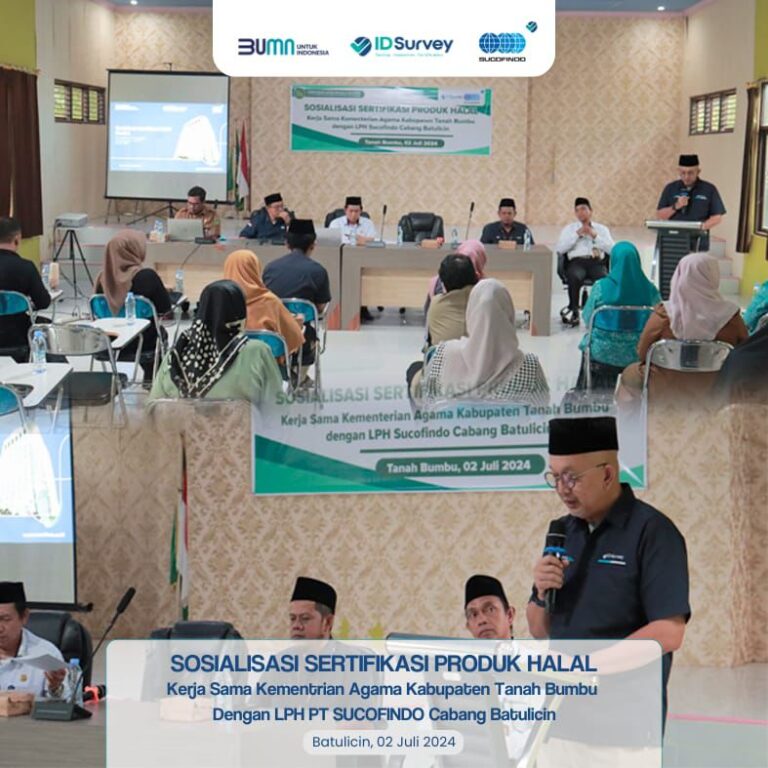 Kepala Cabang Sucofindo Batulicin Eko Supriana Ingatkan Wajib Sertifikasi Halal pada 17 Oktober 2024