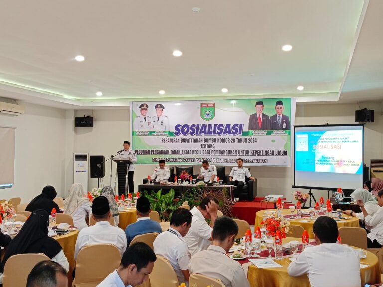 Disperkimtan Tanah Bumbu Gelar Sosialisasi Perbup Tentang Pedoman Pengadaan Tanah Skala Kecil