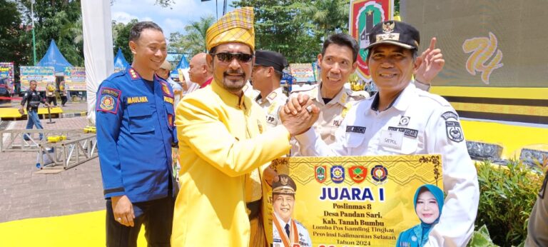 Desa Pandan Sari Kecamatan Karang Bintang Juara 1 Lomba Pos Kamling Tingkat Kalimantan Selatan