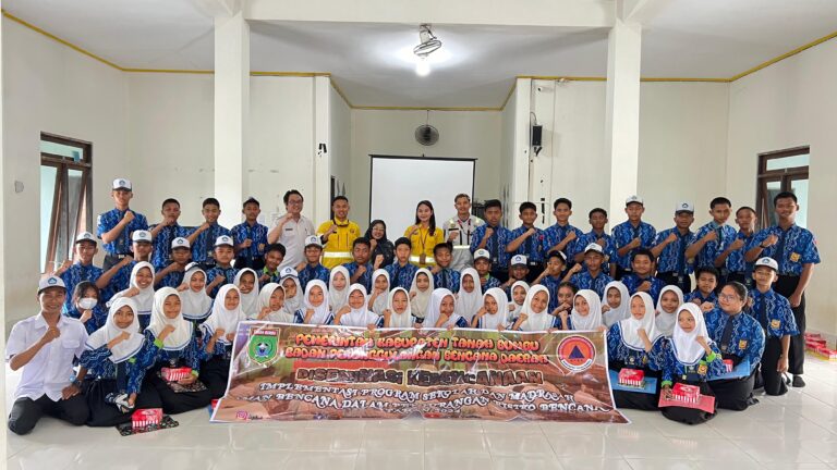 Puluhan Pelajar SMP di Tanah Bumbu Ikuti Sosialisasi Edukasi Kebencanaan