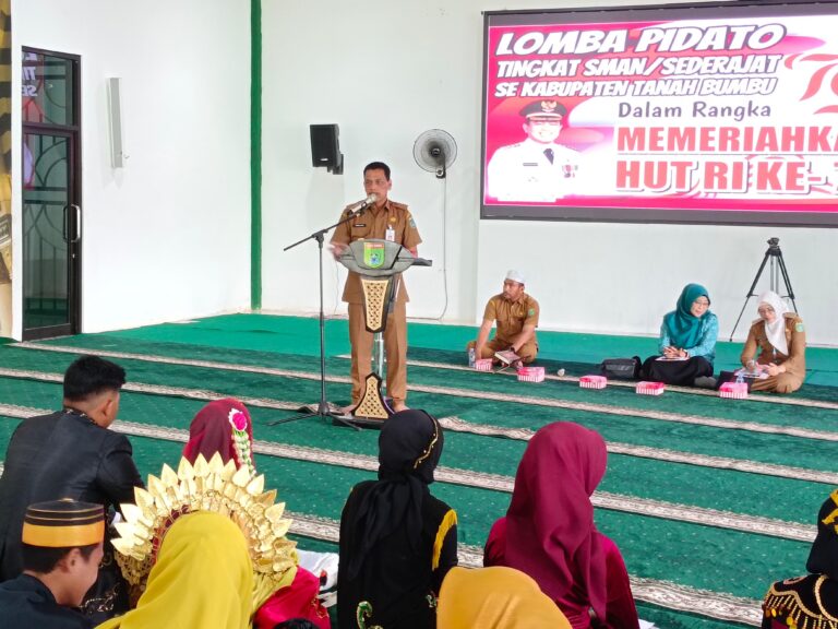 Bakesbangpol Gelar Lomba Pidato Tingkat SMA Sederajat se-Kabupaten Tanah Bumbu