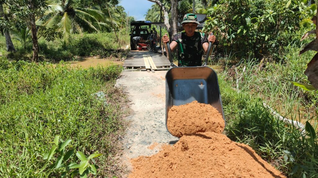 Rehabilitasi Jembatan Garuda Dimulai, Kodim 1022 Tanah Bumbu Dorong Percepatan Akses Warga