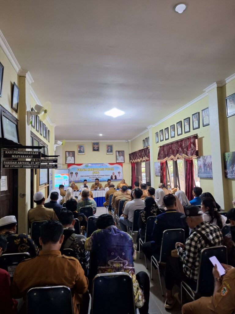 Kecamatan Satui Gelar Forum Konsultasi Publik, Libatkan Sejumlah Instansi dan Tokoh Masyarakat