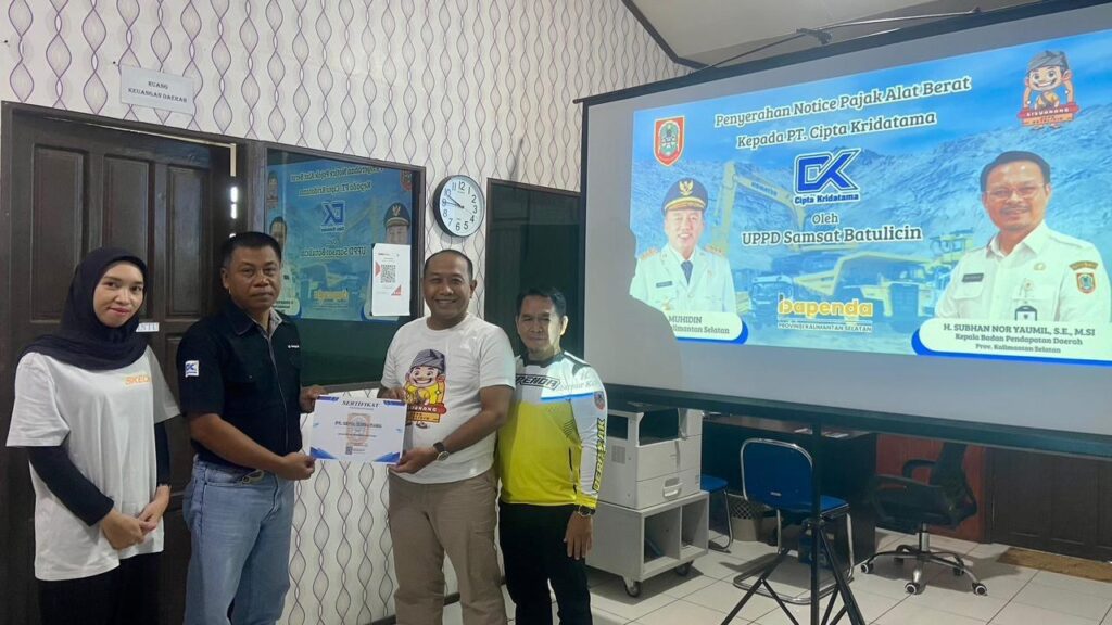 PT Cipta Kridatama Site BIB Raih Apresiasi Bapenda Kalsel atas Kepatuhan Pajak 2 PT Cipta Kridatama Site BIB Raih Apresiasi Bapenda Kalsel atas Kepatuhan Pajak