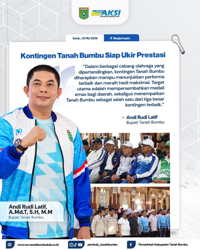 Tanah Bumbu Target Masuk Tiga Besar pada POPDA Kalsel 2026