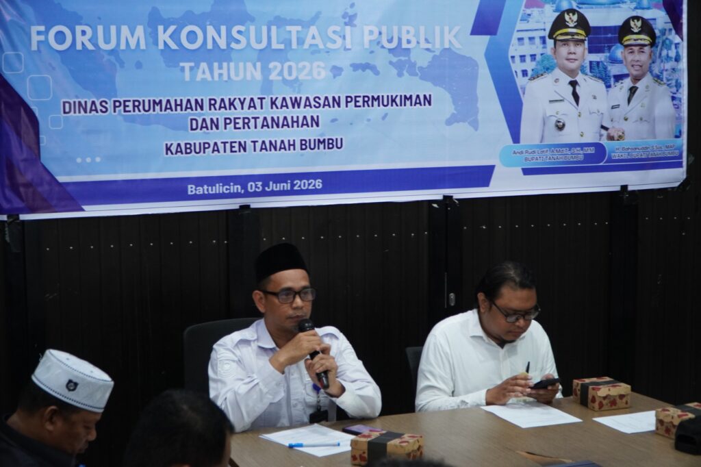 Forum Konsultasi Publik 2026, Disperkimtan Tanbu Serap Aspirasi Masyarakat