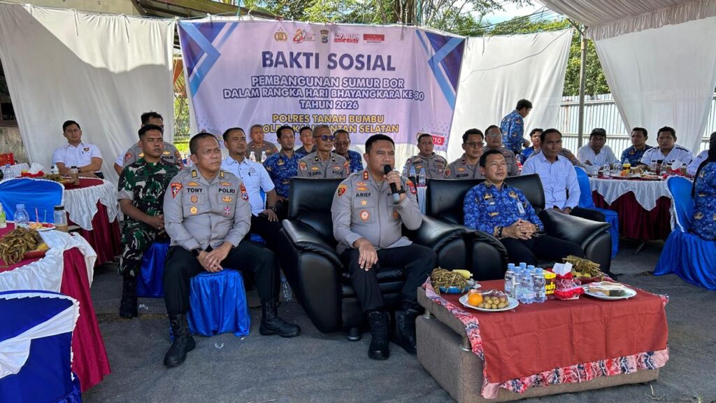 Hari Bhayangkara ke-80, Polres Tanah Bumbu Bangun Sumur Bor untuk Warga Angsana dan Kusan Hulu 2