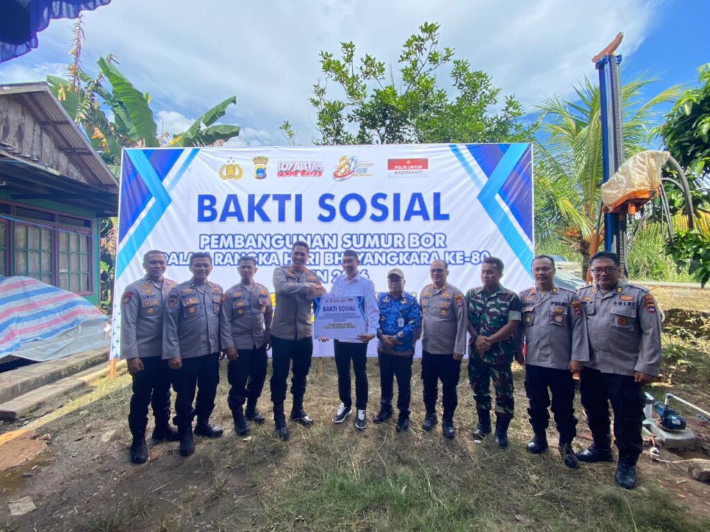 Hari Bhayangkara ke-80, Polres Tanah Bumbu Bangun Sumur Bor untuk Warga Angsana dan Kusan Hulu 3