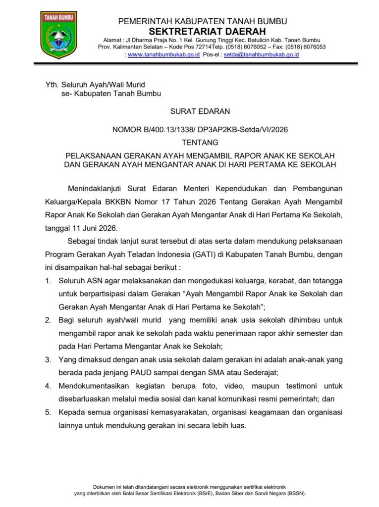 DP3AP2KB Tanah Bumbu Dorong Peran Aktif Ayah dalam Pendidikan Anak 1 DP3AP2KB Tanah Bumbu Dorong Peran Aktif Ayah dalam Pendidikan Anak