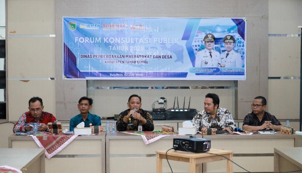 DPMD Tanah Bumbu Ajak Desa Tingkatkan Pelayanan Lewat Forum Konsultasi Publik 2026 1 DPMD Tanah Bumbu Ajak Desa Tingkatkan Pelayanan Lewat Forum Konsultasi Publik 2026