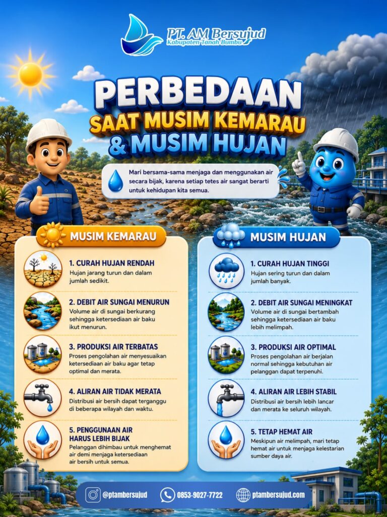 PT Air Minum Bersujud Ajak Pelanggan Bijak Gunakan Air di Musim Kemarau
