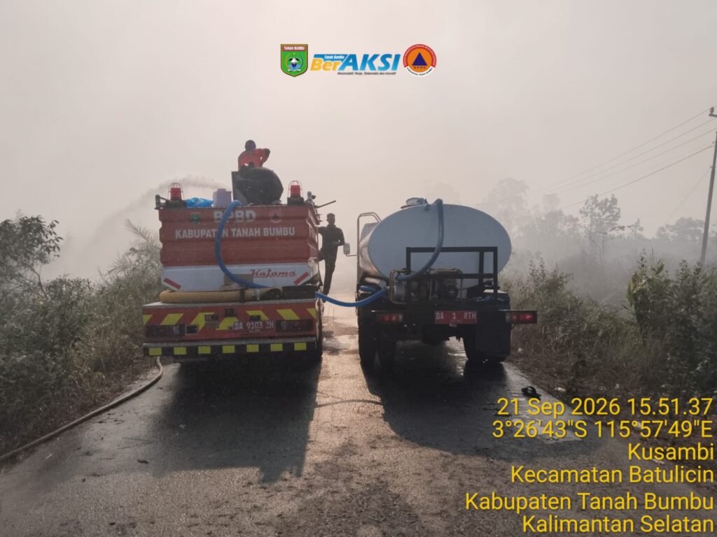 21 September, Karhutla 4 Hektare di Desa Maju Bersama Batulicin Ditangani