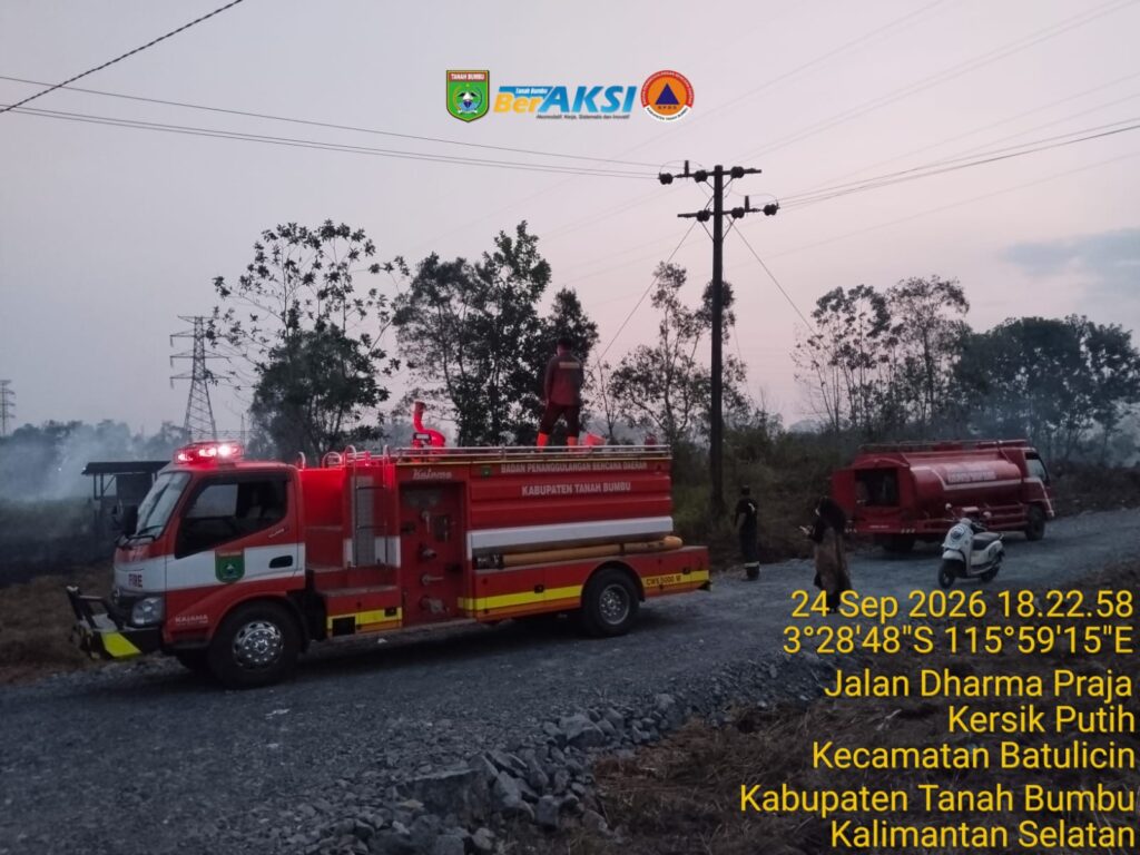 24 September, Karhutla 2 Hektare di Kersik Putih Batulicin Berhasil Dipadamkan 1