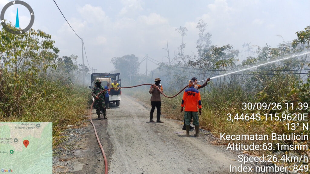 30 September, Kebakaran Lahan 5 Hektare di Desa Maju Bersama Batulicin Padam 4