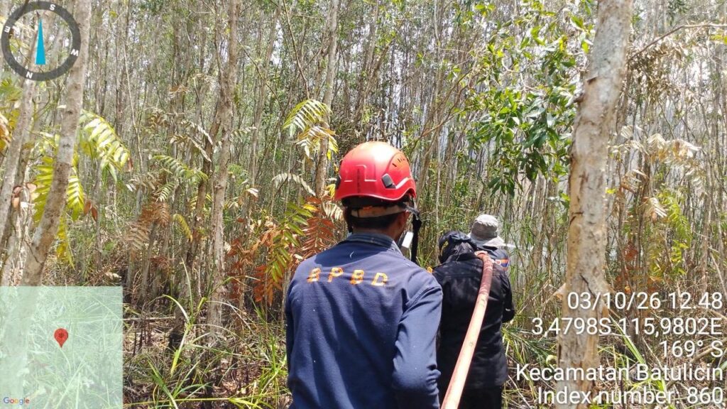 3 Oktober, Kebakaran Lahan 4 Ha di Jalan BKW Batulicin Berhasil Dipadamkan 1