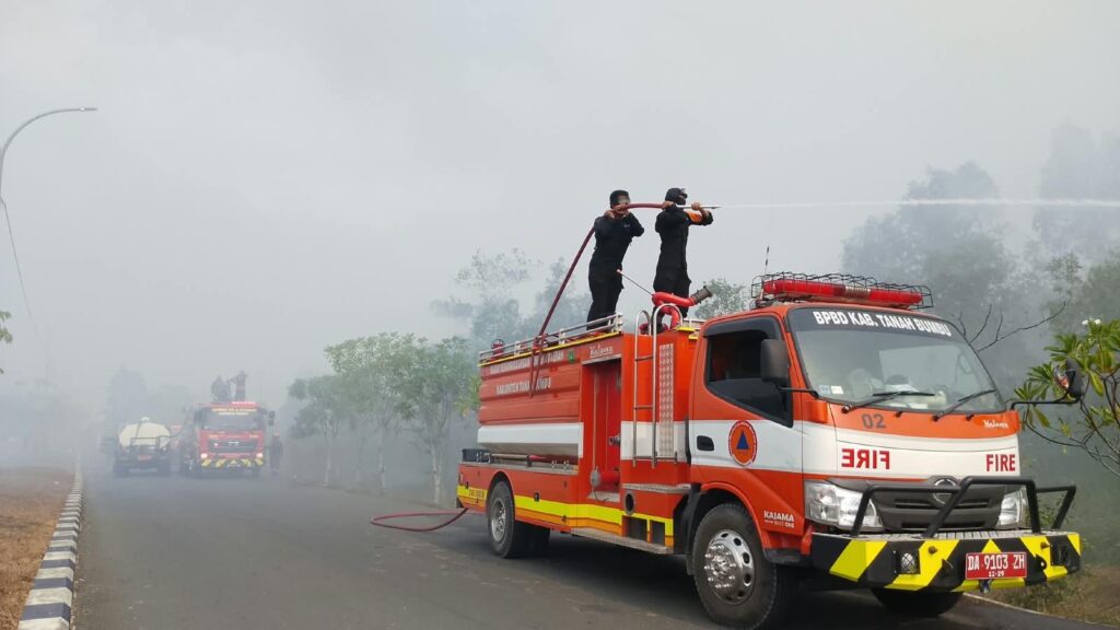 3 Oktober, Kebakaran Lahan 4 Ha di Jalan BKW Batulicin Berhasil Dipadamkan 3
