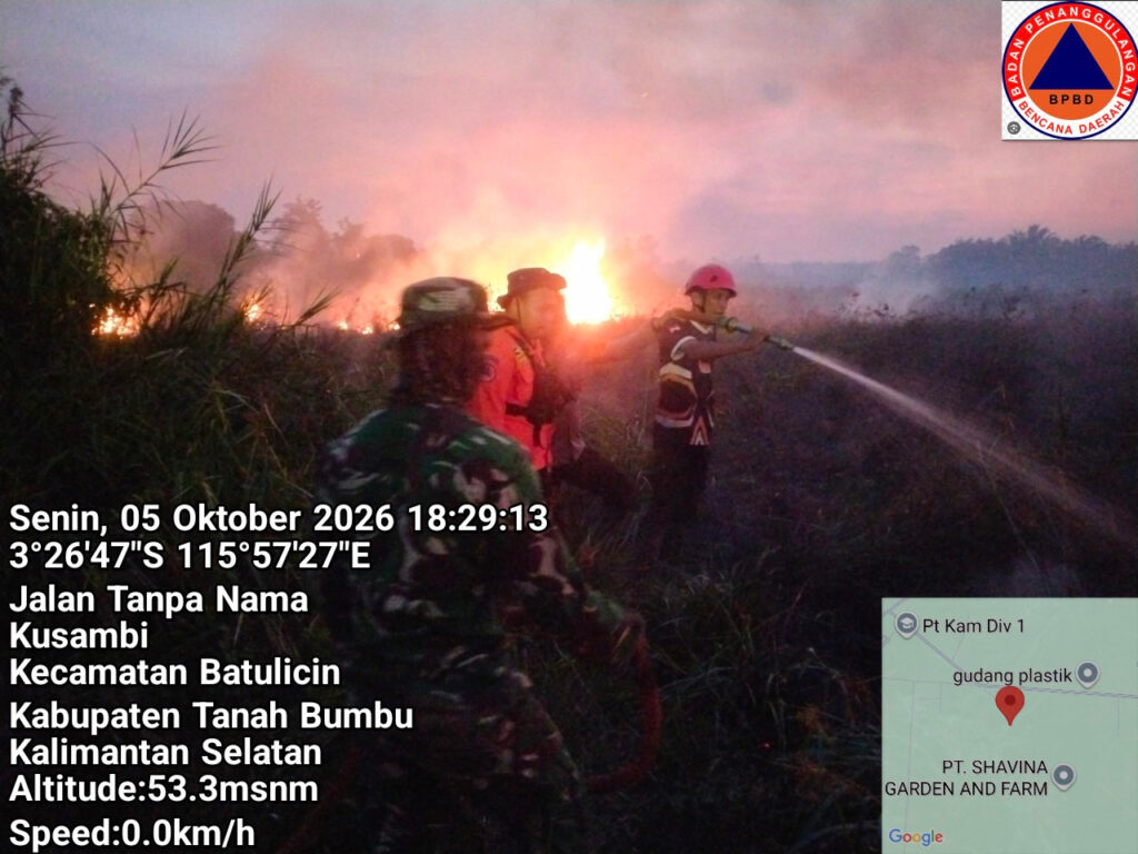 5 Oktober, Kebakaran Lahan 1 Hektare di Jalan PT. KAM Maju Bersama Berhasil Dipadamkan 3