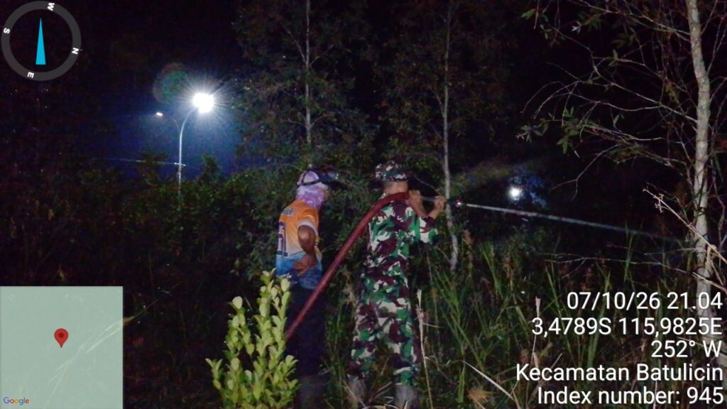 7 Oktober, Kebakaran Lahan 1 Hektare di Jl. BKW Arah KPH Batulicin Padam 3