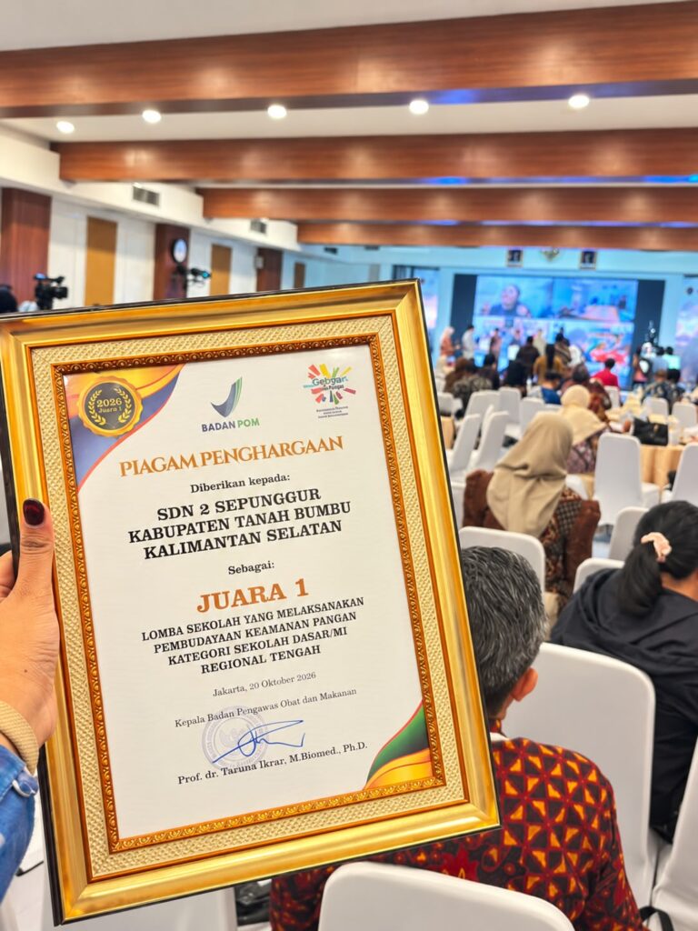 SDN 2 Sepunggur Harumkan Tanah Bumbu, Raih Juara 1 Nasional Sekolah Aman Pangan