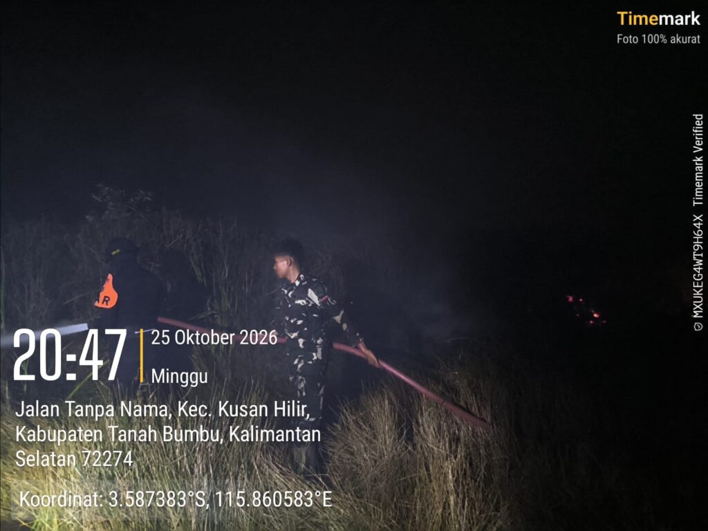 25 Oktober, Kebakaran Lahan 1 Hektare di Kusan Hilir Berhasil Dipadamkan 2